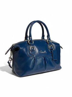 Coach 2012 Blue Patent Leather Satchel | Convertible Crossbody |